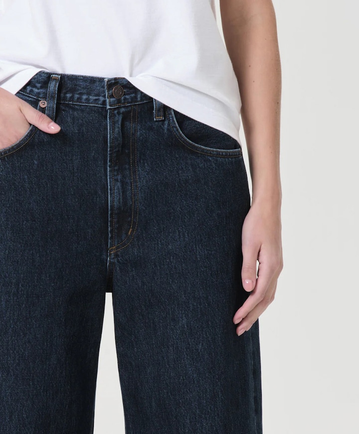 Low curve jeans blauw