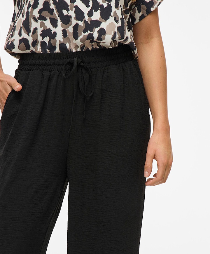 VIJOSA HW WIDE PANTS zwart