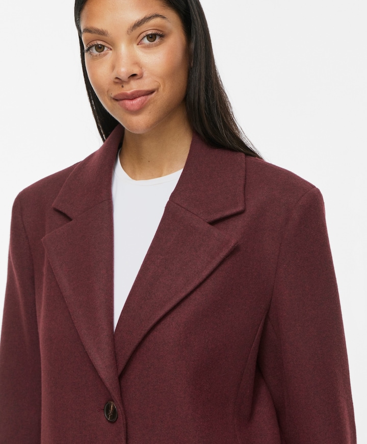 Dames jas bordeaux