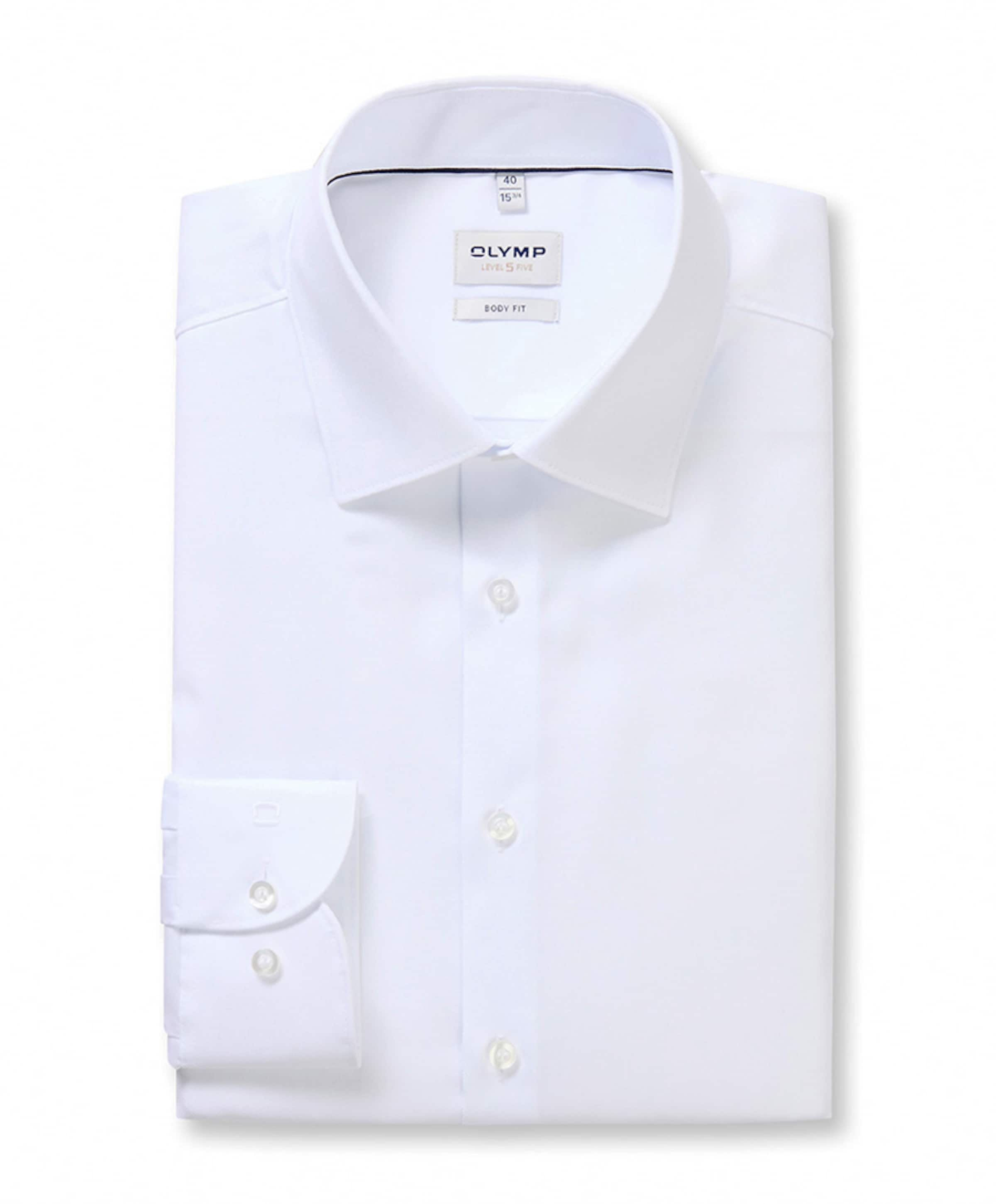 Heren overhemd lange mouw wit