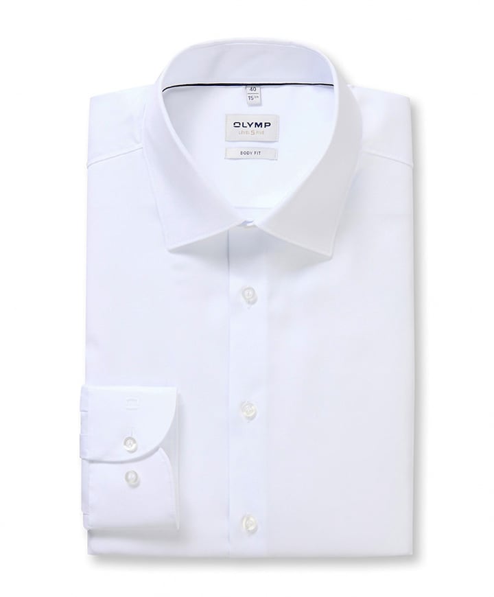 Heren overhemd lange mouw wit