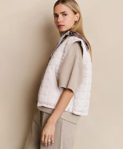 Dames omkeerbare bodywarmer beige