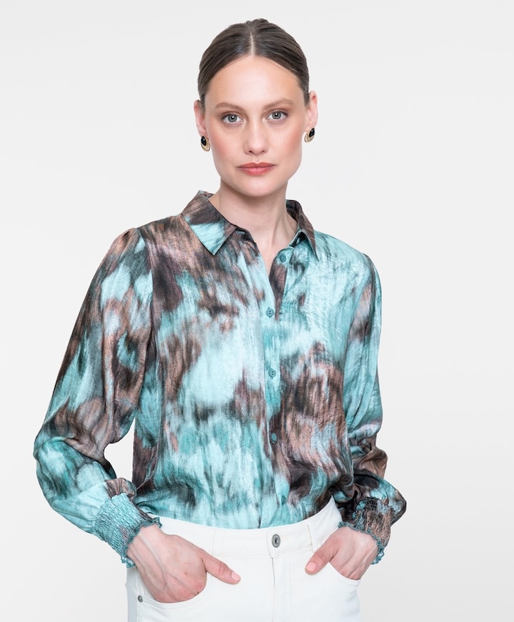 Dames blouse beige