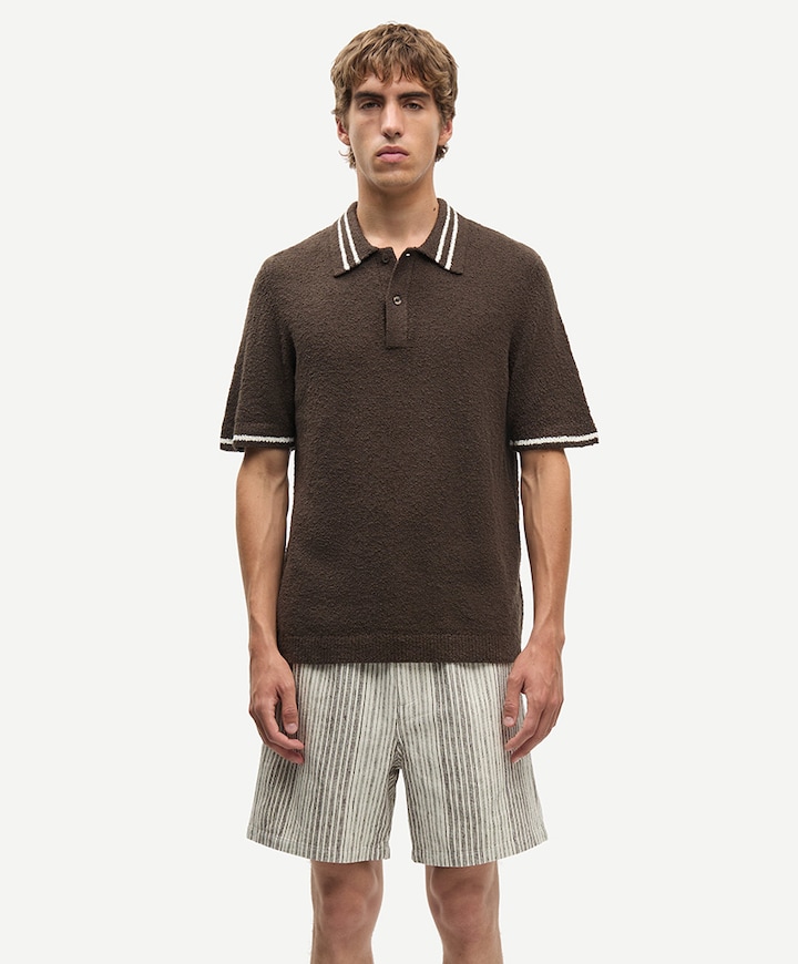 Heren polo bruin