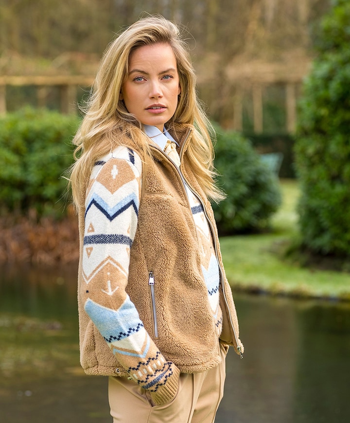 Dames bodywarmer beige