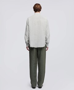 Heren overhemd lange mouw groen