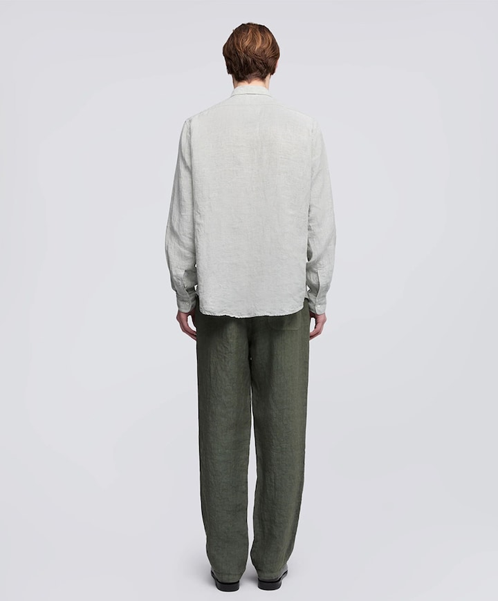 Heren overhemd lange mouw groen