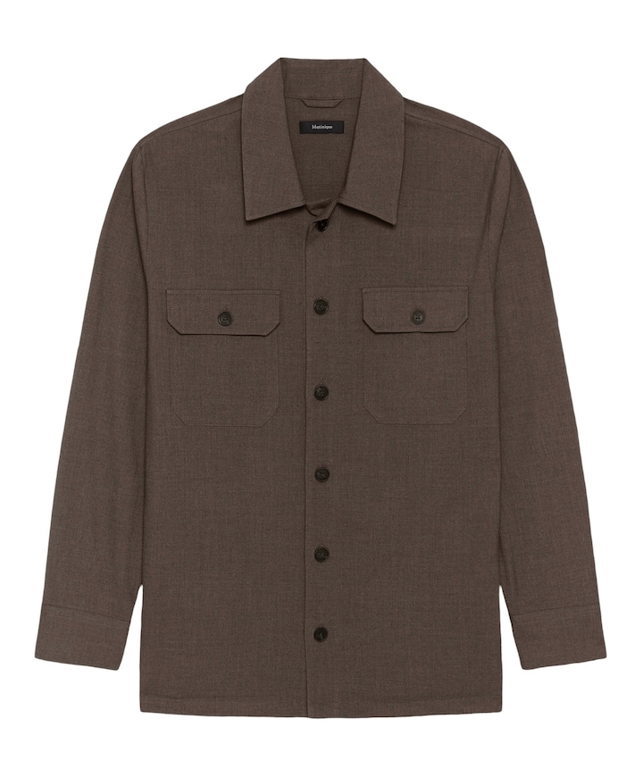 Heren overshirt bruin