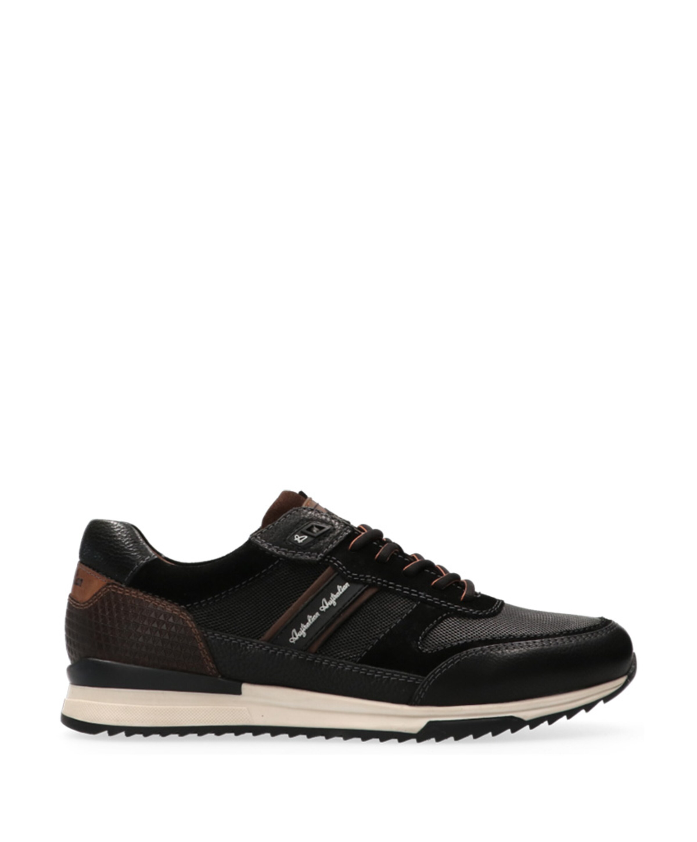 Filmon leather heren sneakers zwart
