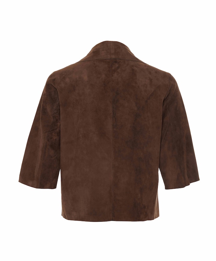 Dames leren jas bruin