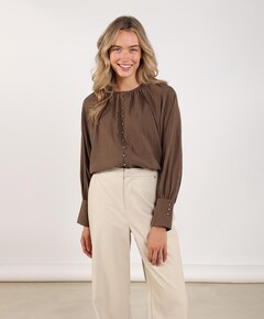 Dames blouse bruin