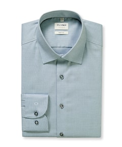 Heren overhemd extra lange mouw blauw