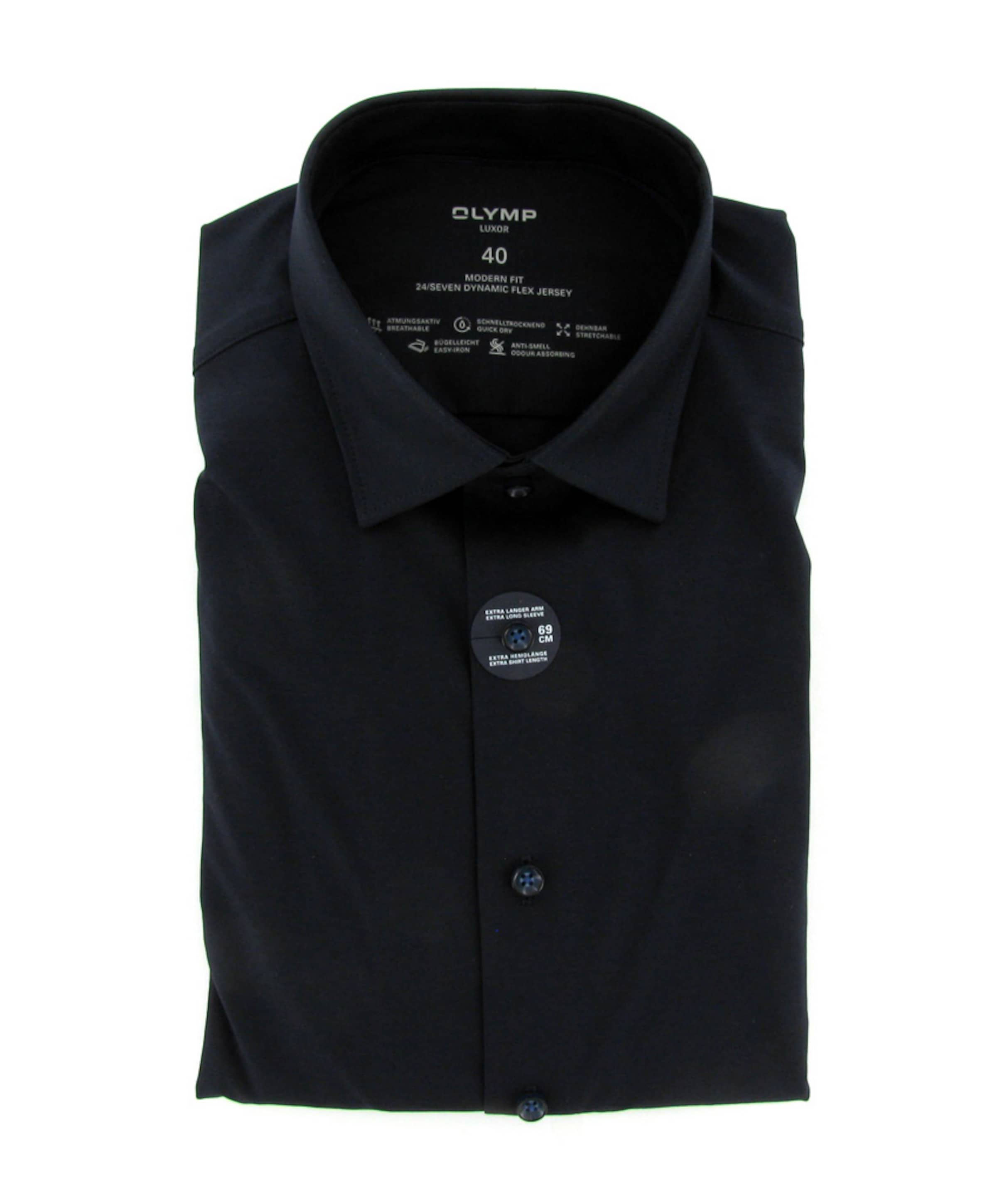 Heren overhemd lange mouw blauw