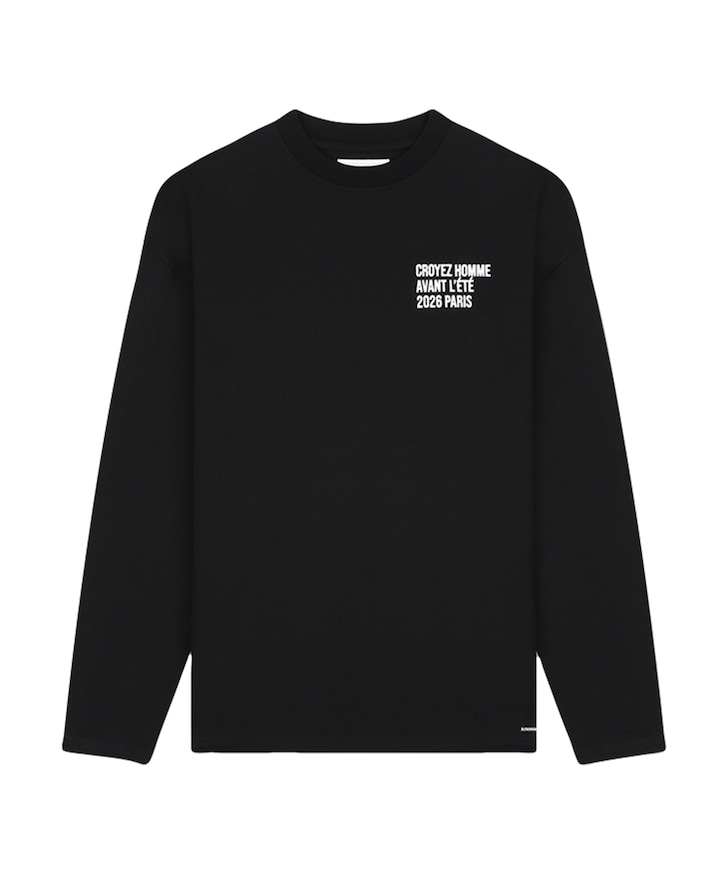 Heren longsleeve zwart