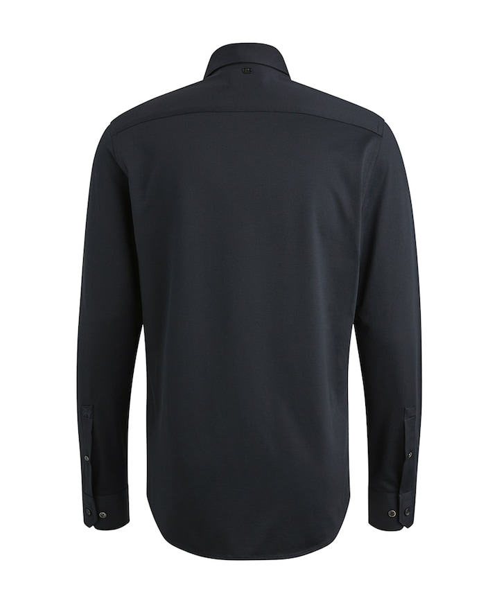 Heren overhemd lange mouw blauw