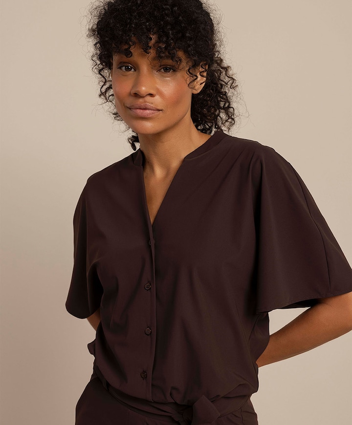 Maggie dames jumpsuit bruin