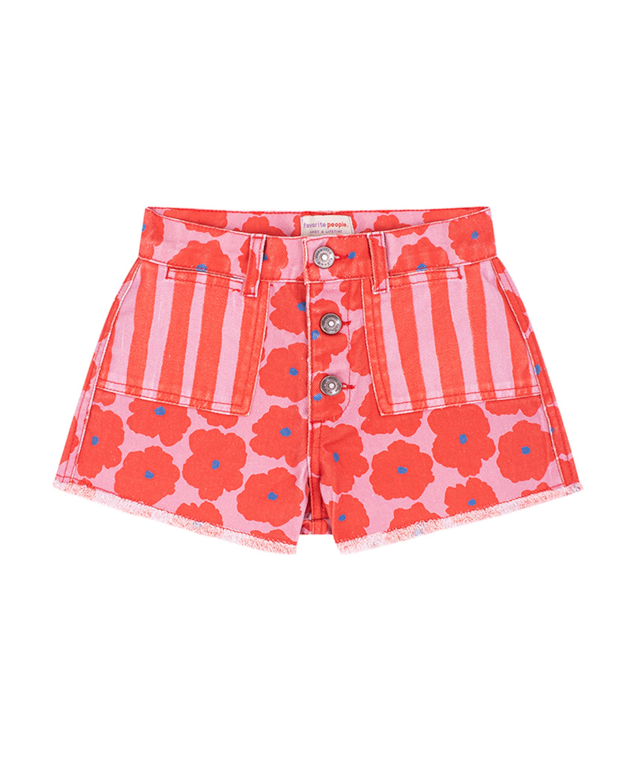 meisjes korte broek rood