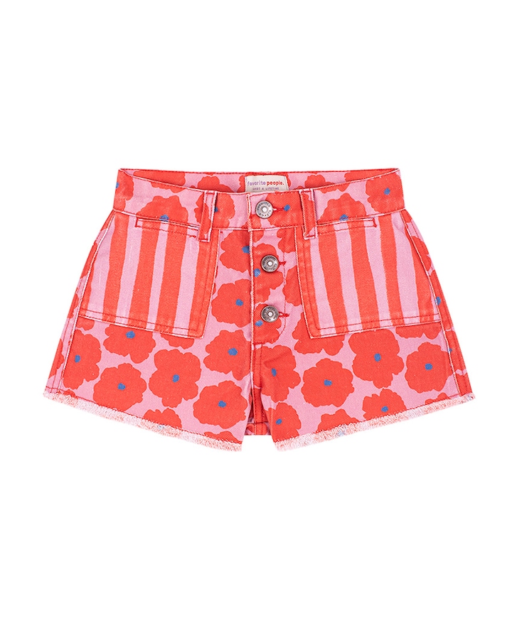 meisjes korte broek rood