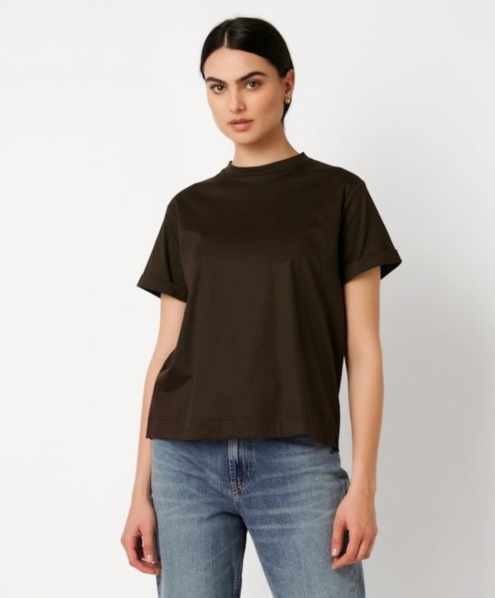 Dames T-shirt bruin