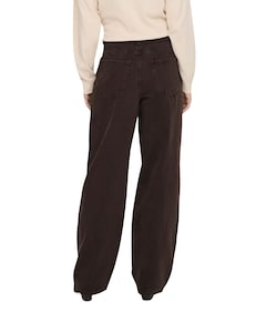 ONLGIANNA MW STRAIGHT DNM BROWN DNM dames jeans bruin