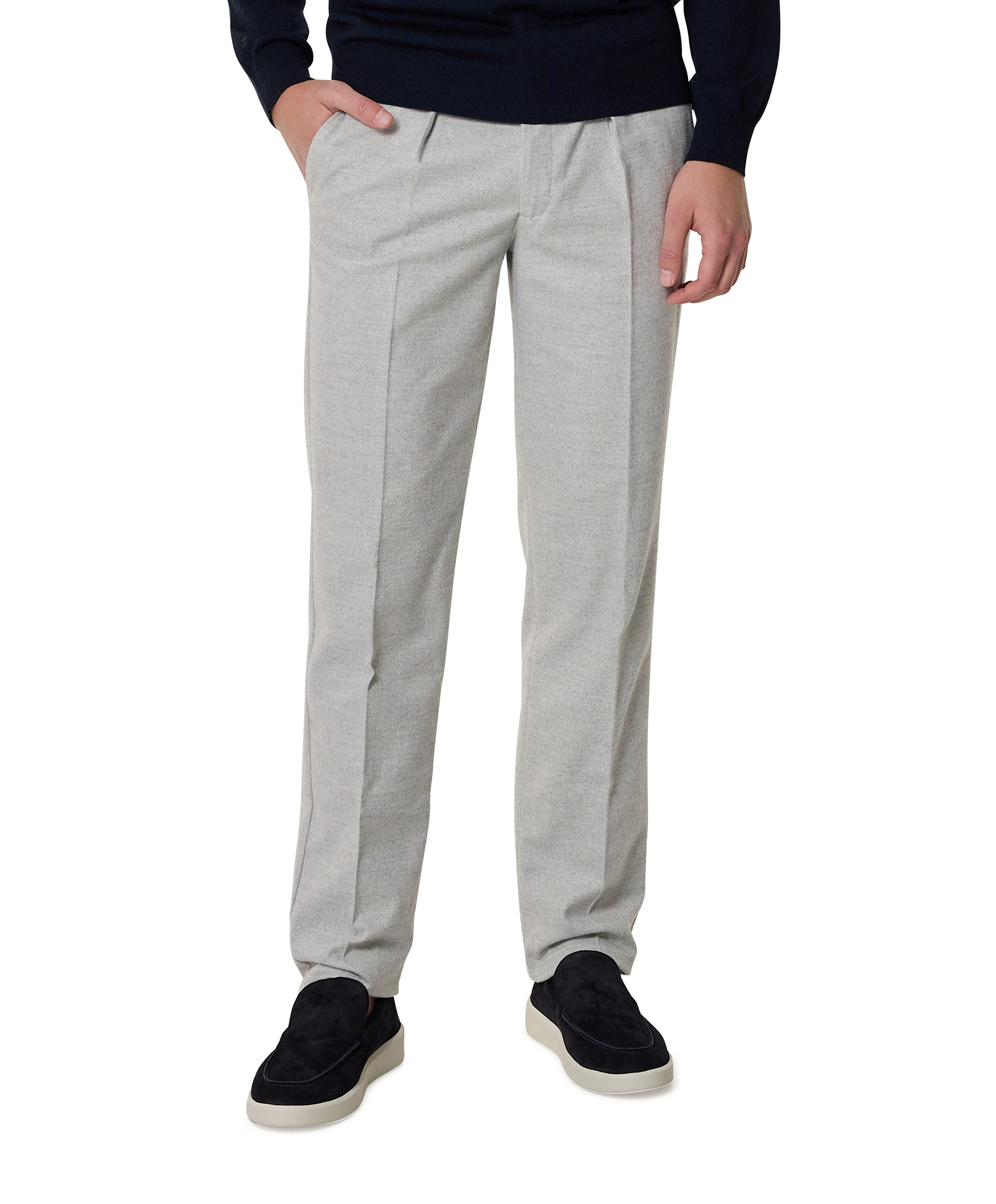 TROUSER CO FLAN RLX L.GREY pantalon grijs