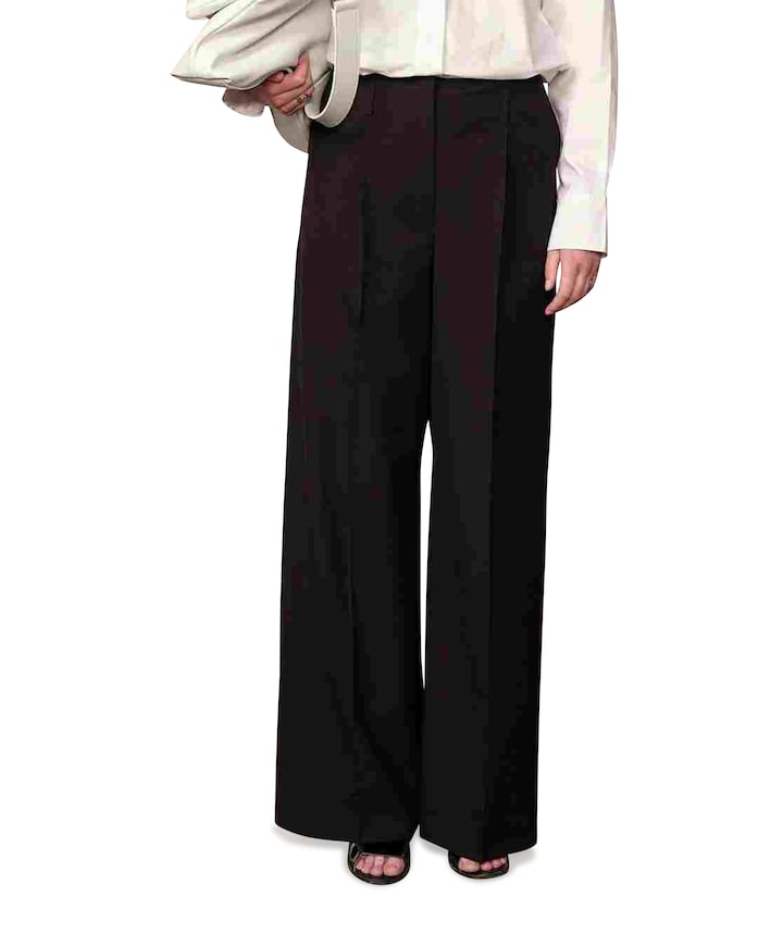 Felicia Midt Waist dames broek zwart