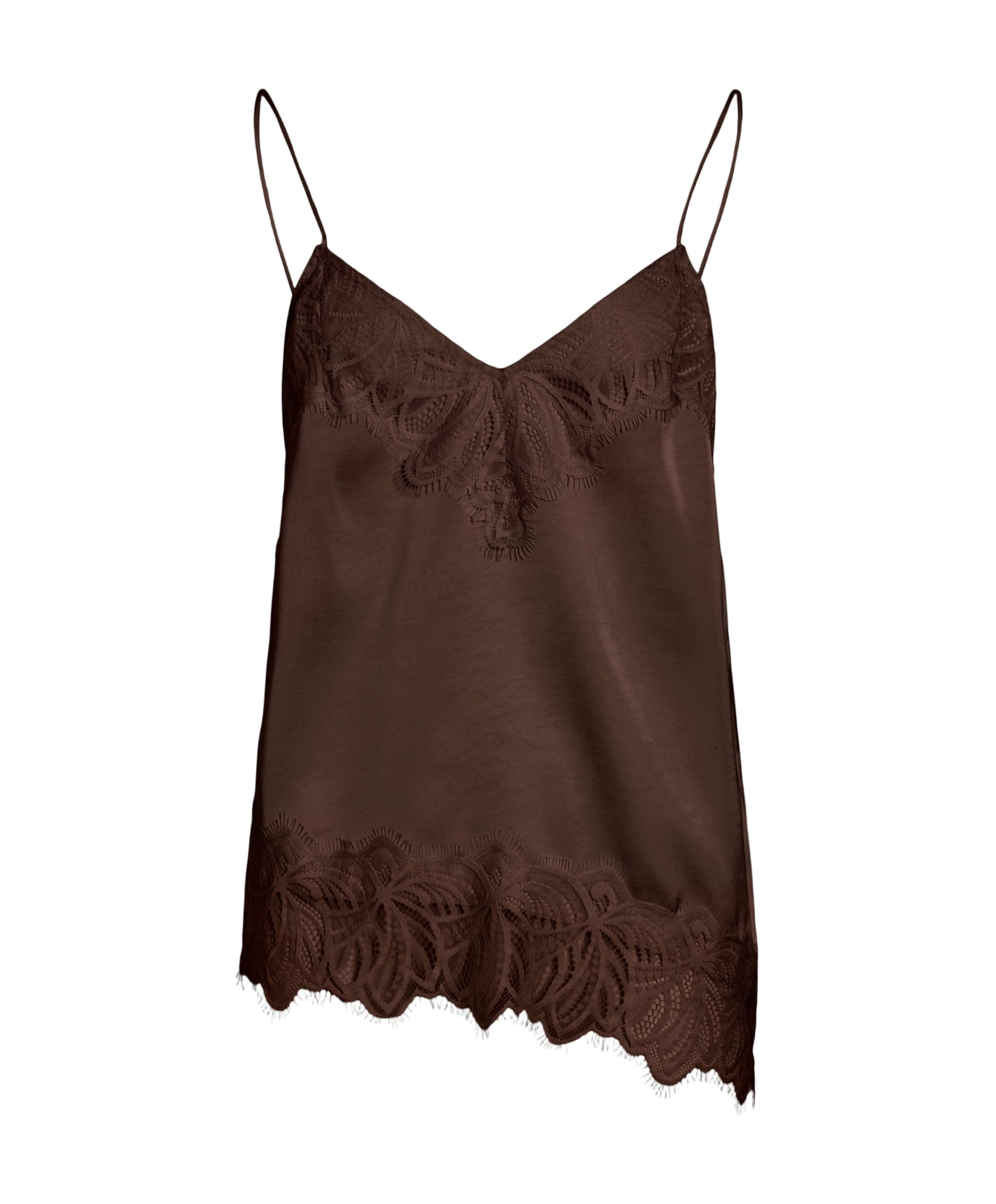 Dames top bruin