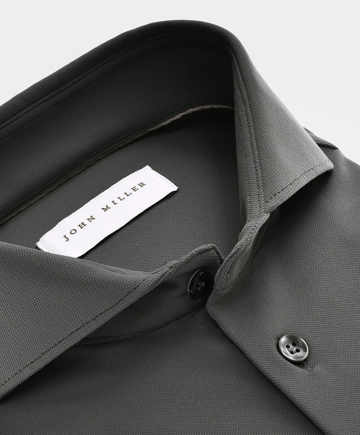 Heren overhemd extra lange mouw groen