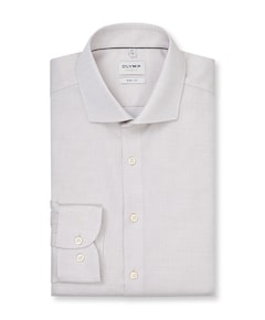 Heren overhemd lange mouw beige