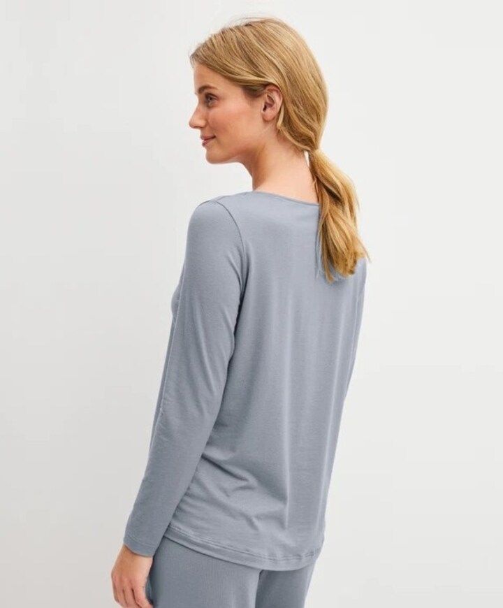 Dames pyjamatop grijs