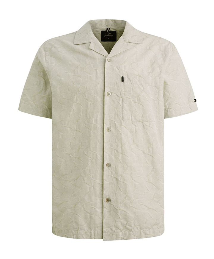 Heren overhemd korte mouw groen