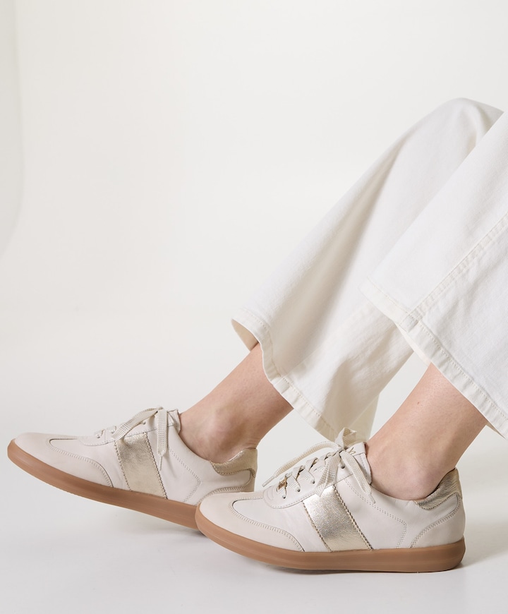 Women Lace-up dames sneakers ecru