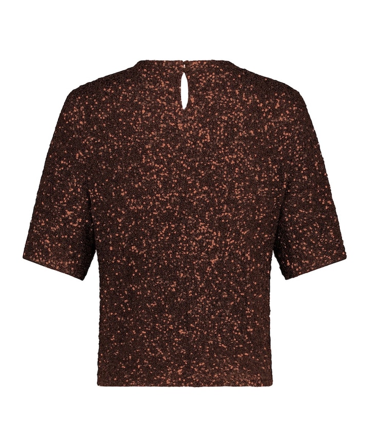 Dames top bruin