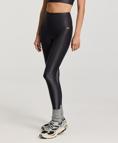 Shine Leggings High Waistband dames tights grijs