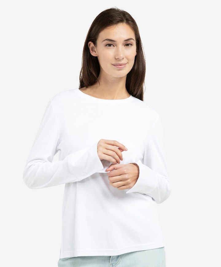 Dames longsleeve wit