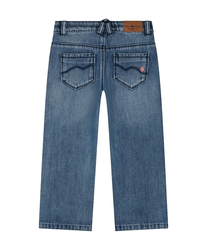 Wide Leg meisjes broek blauw
