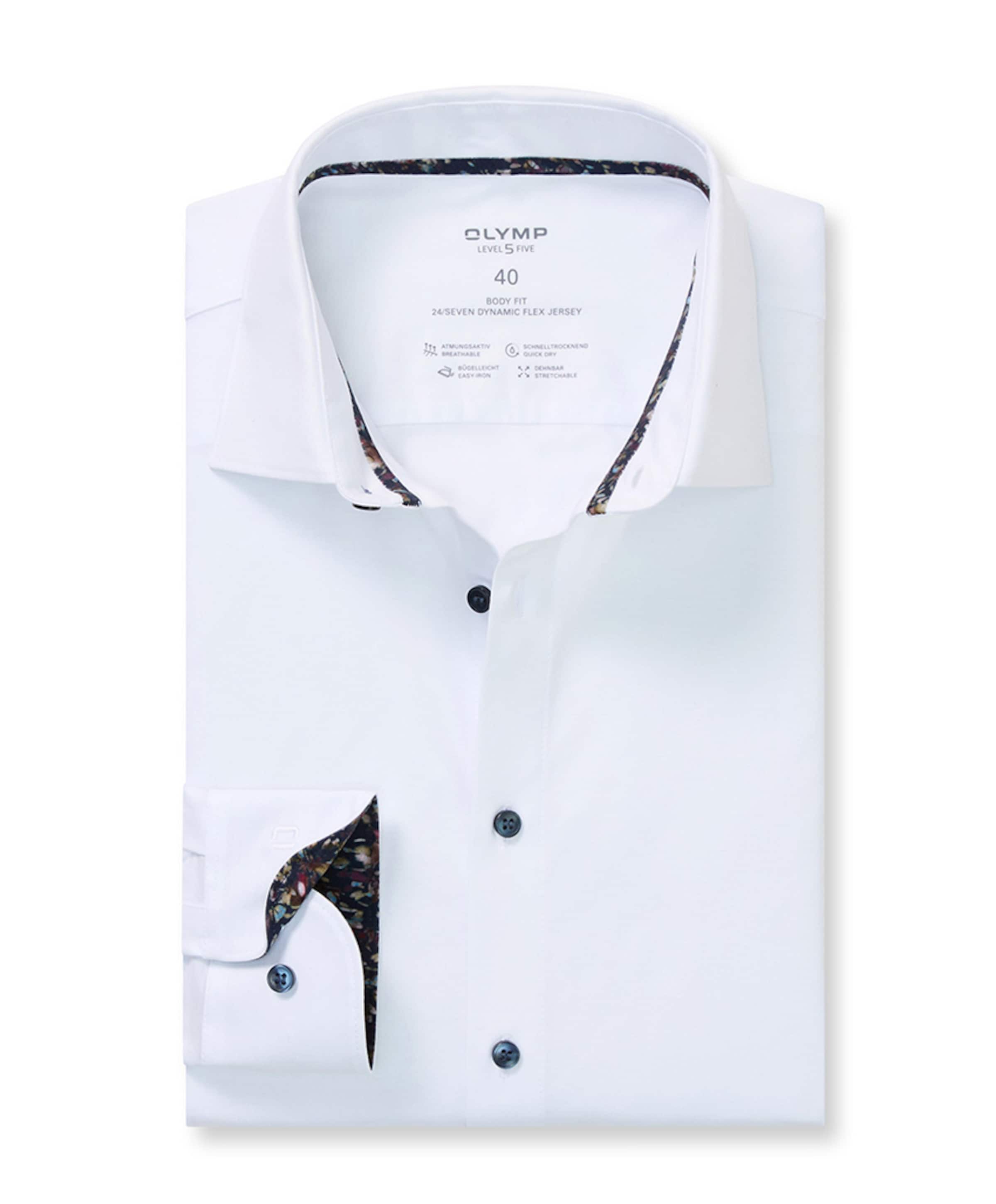 Heren overhemd lange mouw wit