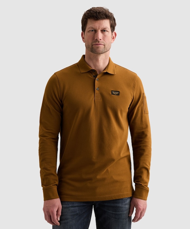 Heren polo bruin
