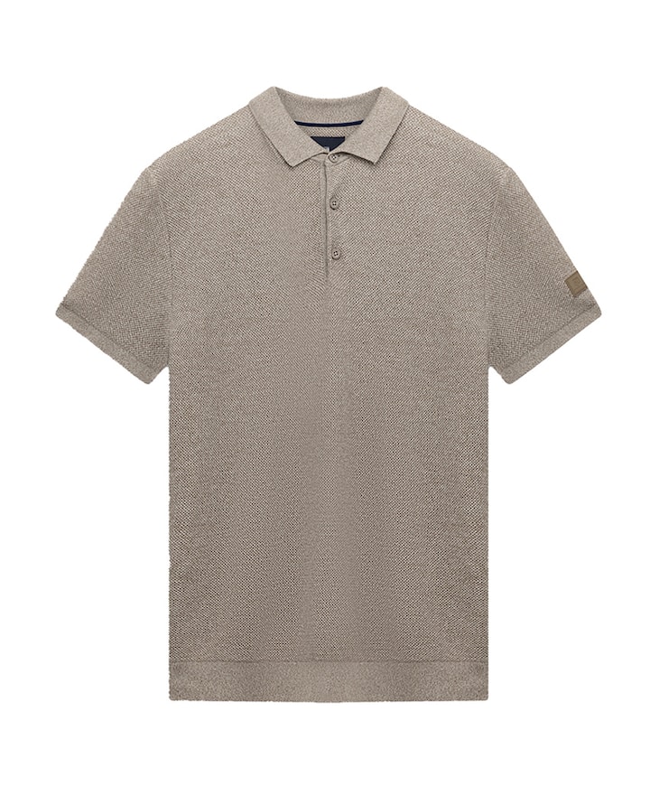 Heren polo beige