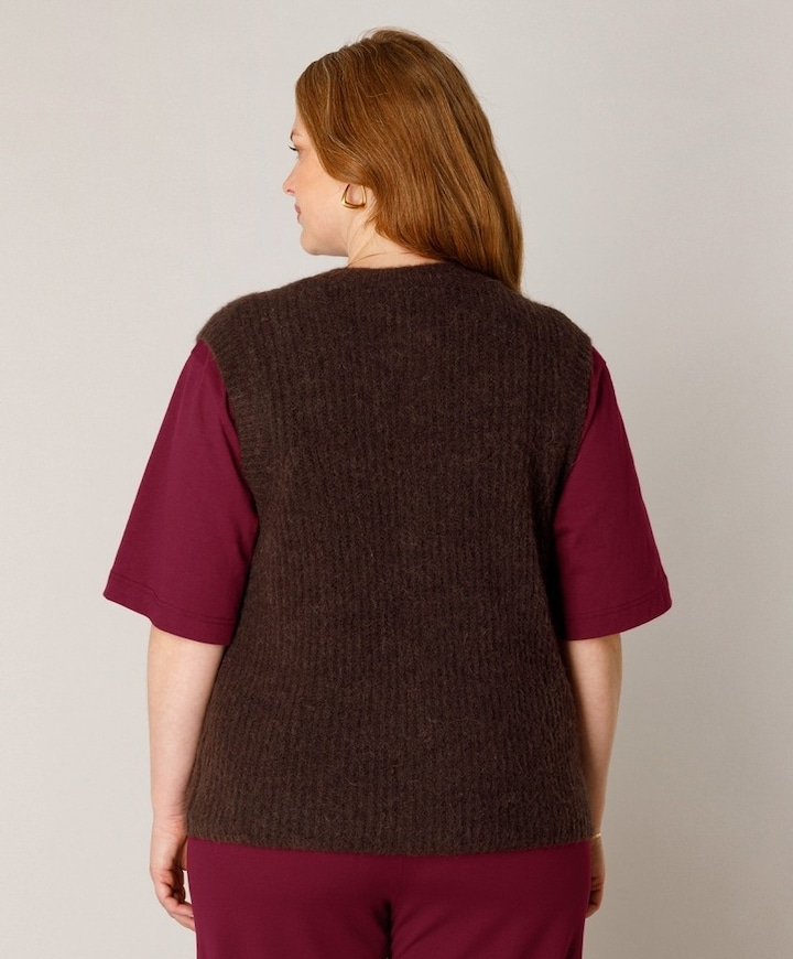 Dames vest bruin