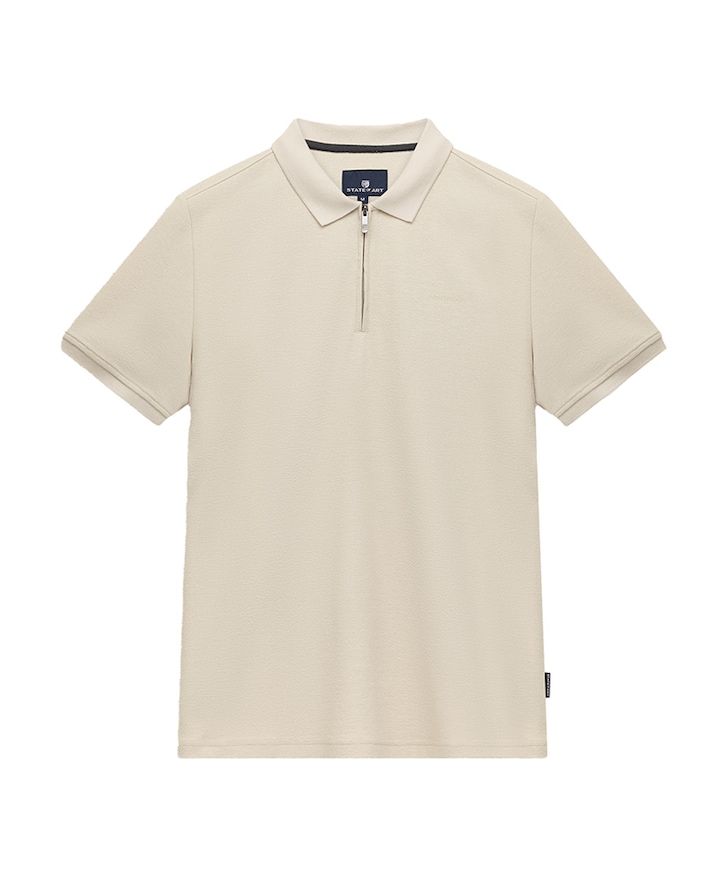 Heren polo beige