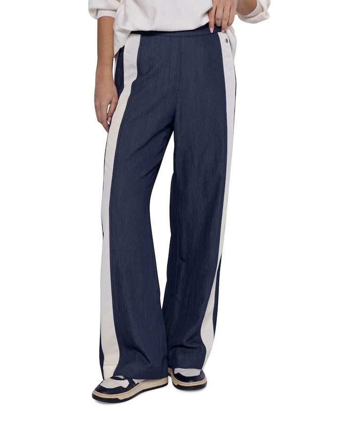 Contrast dames broek blauw