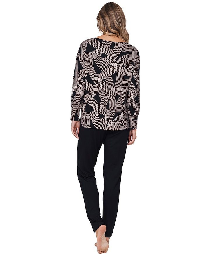 Dames pyjamaset zwart