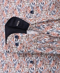 Heren overhemd lange mouw oranje