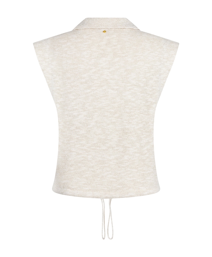 Dames vest beige