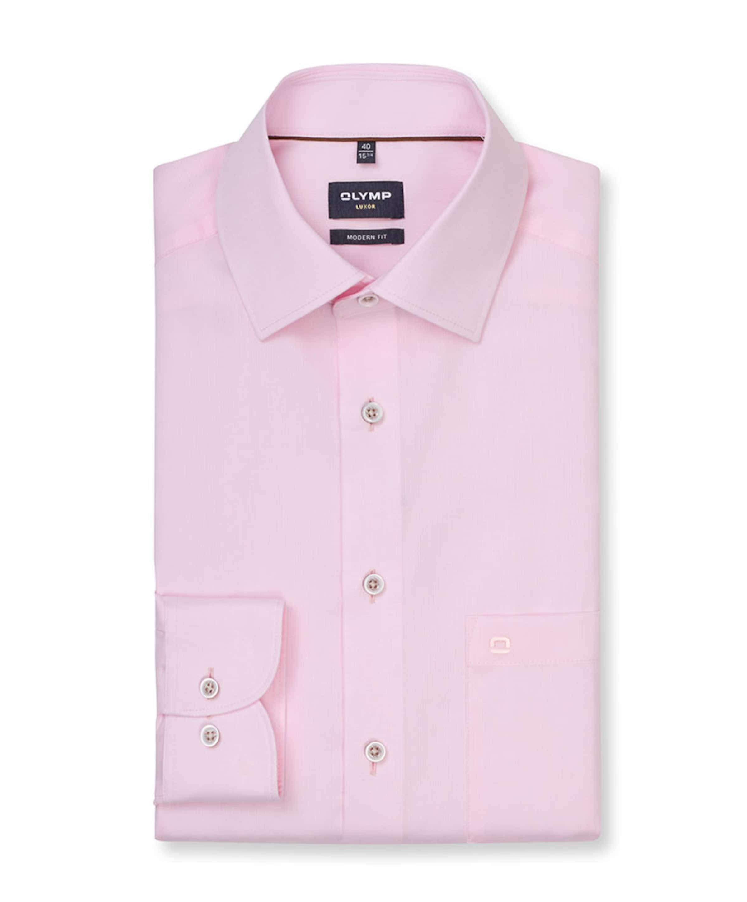 Heren overhemd lange mouw roze