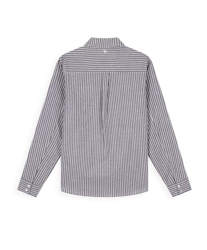 Heren overhemd lange mouw blauw