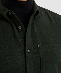 Heren overhemd lange mouw groen
