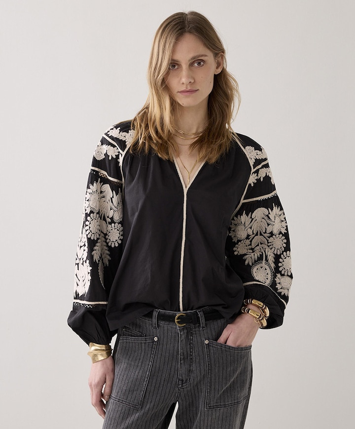 Dames blouse zwart