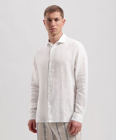 Heren overhemd lange mouw wit